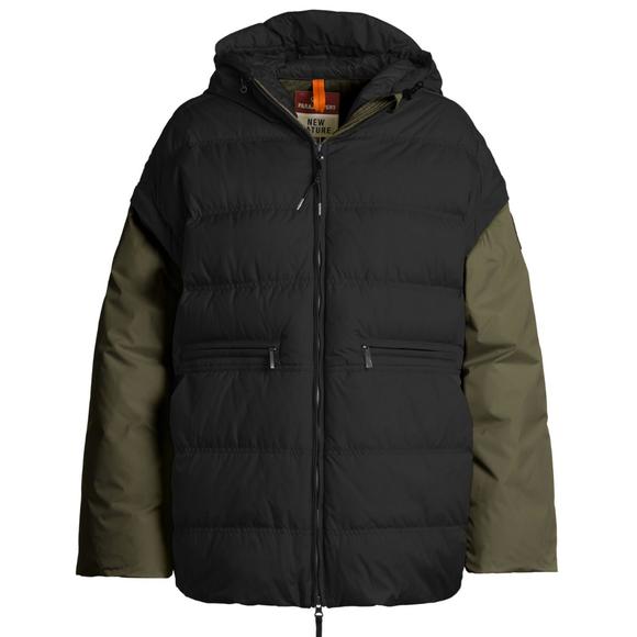 NEW PARAJUMPERS women's scout down jacket in black/toubre - Picture 4 of 4